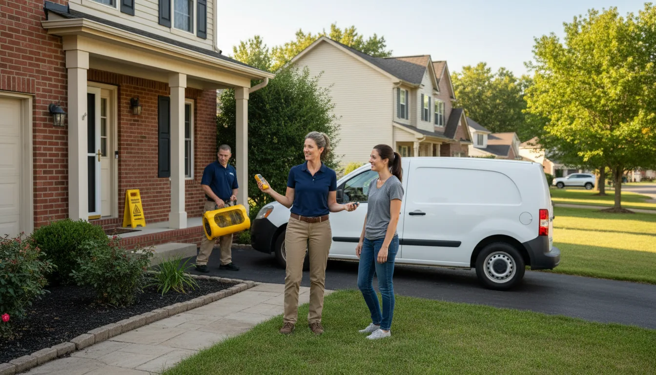 Residential water damage restoration in Leaf River, IL